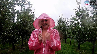Lucy's Transparent Rainwear & Outdoor Public Pussy Tease