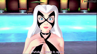 Felicia Hardy (Black Cat) bikini POV sex - Marvel