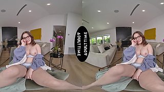 A chubby guy fucks his pretty and hot girlfriend Leana Lovings