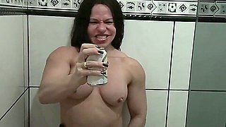 FBB crushes beer can with her biceps