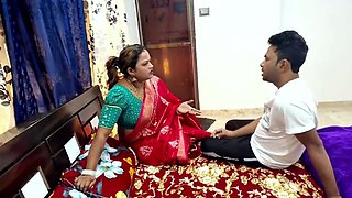 Indian sister-in-law with brother-in-law spent the night