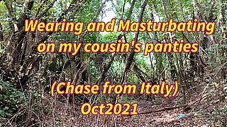 Chase90 Wearing And Masturbating On Cousin's Panties