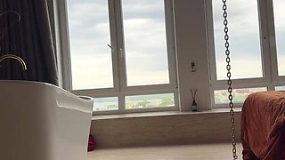 Skinny Russian Cleaning Lady In Short Dress Foot Fetish POV Worship