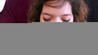 Hairy Chunky Maid Sucks Cock in Vintage POV