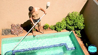 I caught my wife fucking with the boy who cleans the pool