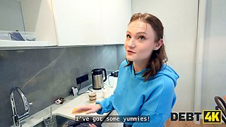 Debt4k. naughty college tart has no rules and is having ass fucking pound with a house boss