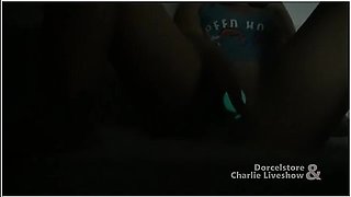 Charlie Liveshow In The Dildo That Glows In The Night And In Her Ass So Dildo