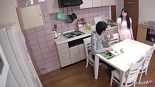 Step Brother Fucks Teen Yuma After Seducing Her in the Kitchen