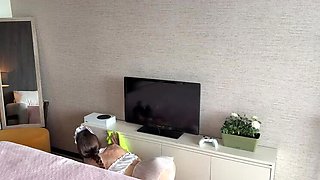 Hot Ukrainian Maid in Uniform Gets Fucked Hard - Solo Masturbation Orgasm