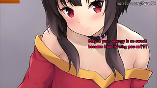 Megumin kindly asks you to charge her magic (Softdom JOI)