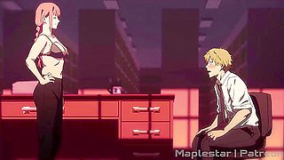 MAKIMA X DENJI IN OFFICE