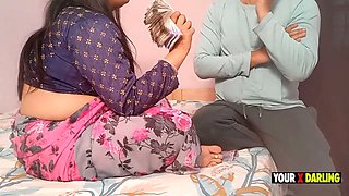 Stepmom playing a money game with her stepson and fucked with him