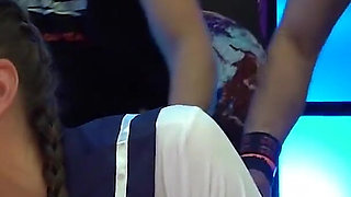 Barbara Bieber sexy chick in college uniform gets facial