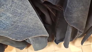 Your Italian Stepmom's Super Hairy Pussy in the Clothing Store