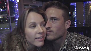 Amatory sweetheart at blowjob video