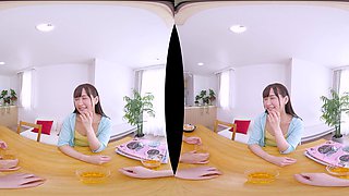 Japanese Students Explore VR POV Long Hair Bed