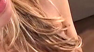 Busty Blonde MILF Milks Cock to Hot Cumshot