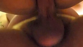 Close-up Daddy puts me on the desk - Big ass