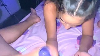 Rich blowjob, fuck and milk in the ass