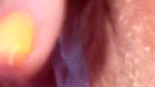 Fleshy lips close up very wet