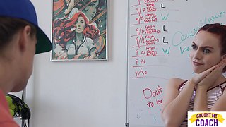 Freya Parker: "Fuck Me For Captain" Coach Desk Doggy Cum On Pussy