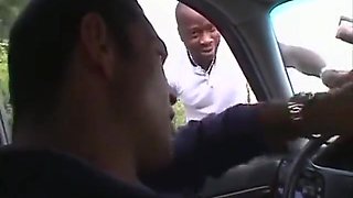 Andrea Nobili - Black And White Outdoor Double Penetrated Ass Fucking Threesome...cum In Mouth