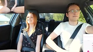 Catch Verlonis delivering a shocking surprise to Justin with a car ride blowjob and public pussy fun