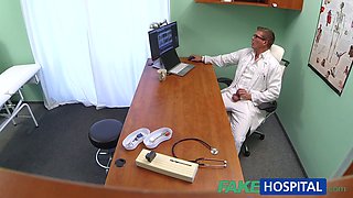 Russian patientnikole Perry begs for a hard cock to be prescribed in fake hospital POV