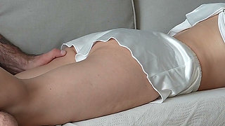 Stepsister Massage Ended with Oral Creampie