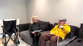 Old senior grandpa pussyfucking hot slut