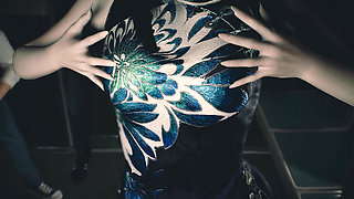 Korean Dance Puppet with String Cheongsam Elegant Long Legs Pussy Exposed