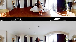 Private Tutor, Private Dance; Busty Schoolgirl Strips On The Bed