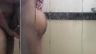 Cumming in the shower with the beautiful Brazilian Latina brunette. Feat. Nina