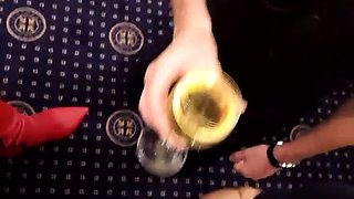 Amateur blondie solo anal masturbation