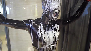 Mz20 - the Girl in Latex Clothing Locked in a Glass Room