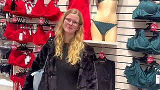 Skinny German Teen Bikergirl_97 Fucking Dildo in Shopping Mall - Amateur Blonde Solo Masturbation
