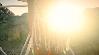 Bubble butt teen blonde Emma Hix outdoor