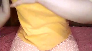 Mysterious beauty shares close intimate solo moments in her private space