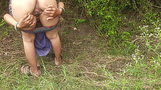 The desi sister-in-law of the village is instigating the brother-in-law to put her fat ass in the open forest on the farm by sho