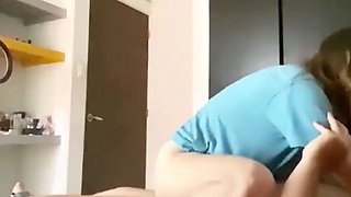 Skinny Stepdaughter Gets Hard Fucking From Horny Fat Stepdad - Doggystyle & Cowgirl