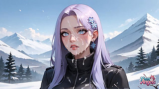 Snow Queen's Milk Spray Orgasm in Alpine Peaks