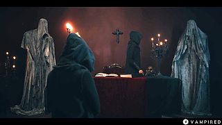 Cosplay Lesbian Vampire Sex - Bdsm Leather Girls in Lezdom Sub Dom Play Pussy Eating Session