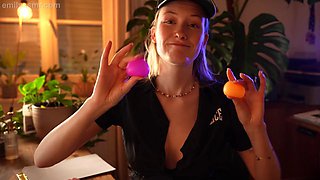 Blonde Police Officer Tests His Focus in ASMR Roleplay