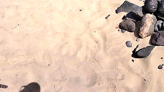 Lubrication of Tits on the Beach a Stranger Comes up and Touches Tits