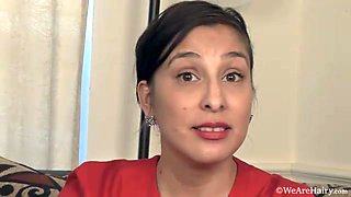 Lucy Dutch strips from her red dress and stockings - WeAreHairy