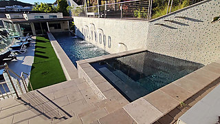 Lily Starfire Ebony Goddess with Huge Natural Tits Fucking By The Pool