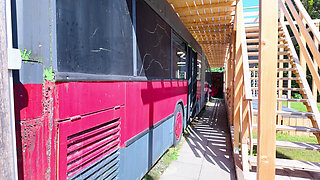 Gangbang Bus Vol. 1 - Freya Fucks a Bunch of Anoymous Guys and Drain Their Balls