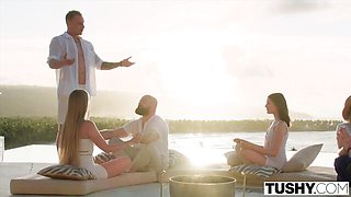 Amazing Martin Spell and Margo Von Tesse - riding trailer - Tushy