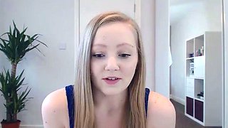Blonde Teen Solo Masturbating On Webcam