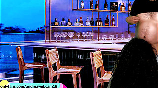 At Night At The Bar Having Sex With The Waitress Because There's No One Dancing Anymore!!!